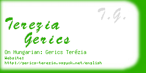 terezia gerics business card
