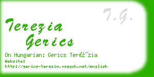 terezia gerics business card